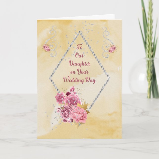 Tarjeta para la hija en el día de la boda (Anverso)