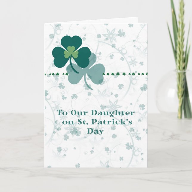 Tarjeta para la hija en el Día de San Patricio (Anverso)