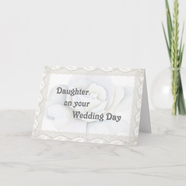 Tarjeta para la hija en el día de su boda (Anverso)