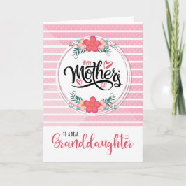 Tarjeta Para la nieta en el día de la madre, Bontanical ro