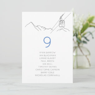 Tarjeta para la tabla de asientos del Boda del tel