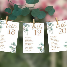 Tarjeta para la tabla de asientos del Boda Eucalyp