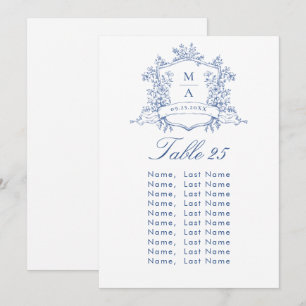Tarjeta para la tabla de asientos del Boda Victori