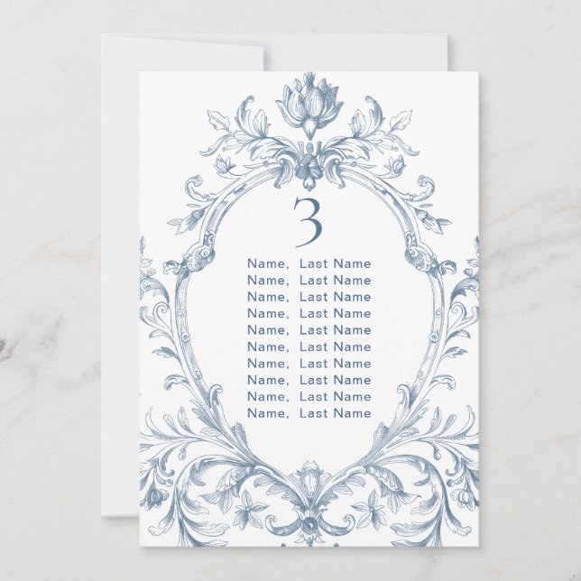 Tarjeta para la tabla de asientos del Boda Victori (Anverso)