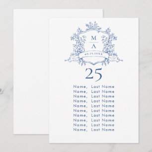 Tarjeta para la tabla de asientos del Boda Victori