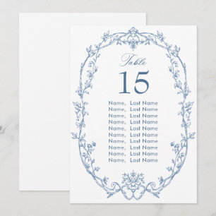 Tarjeta para la tabla de asientos del Boda Victori