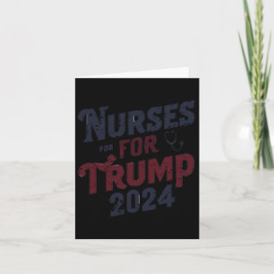 Tarjeta Para las enfermeras de Trump 2024, apoyo a Trump 2