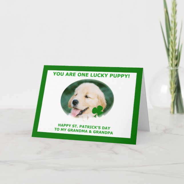 Tarjeta para los abuelos, abuela a del día de St (Anverso)
