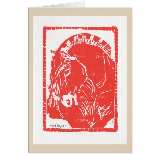Tarjeta para los amantes del caballo del fiordo (Frente)