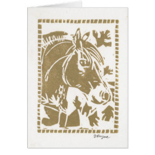 Tarjeta para los amantes del caballo del fiordo -