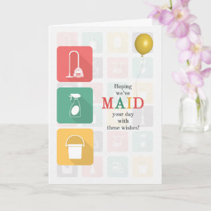 Tarjeta para los Deseos de Cumpleaños de la Criada Product