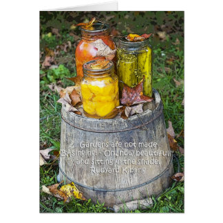 Tarjeta para los jardineros vegetales