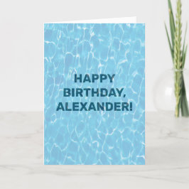Tarjeta Para Los Nadadores Personalizado Mensaje Piscina