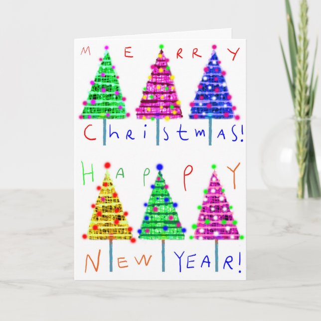Tarjeta para los Navidades infantiles para los pad (Anverso)