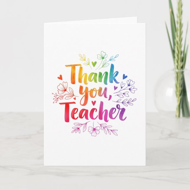Tarjeta para Maestro – ¡Gracias, Maestro! (Anverso)