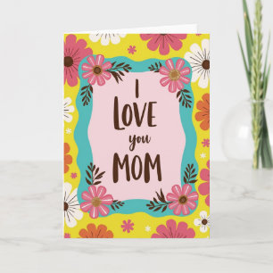 Tarjeta para Mamá con Estampado Floral