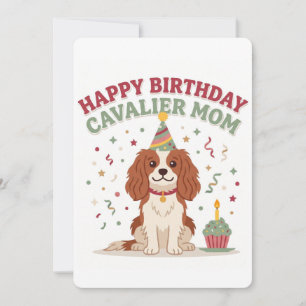 Tarjeta para Mamá de Cavalier King Charles Spaniel