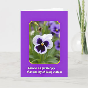 Tarjeta para Mamá de Flor Púrpura Sólida