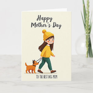 Tarjeta para mamá de perro de lunares