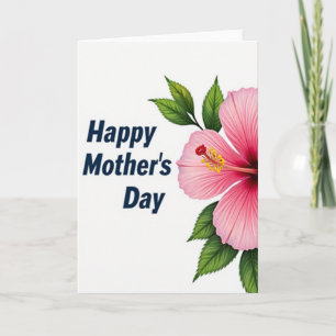 Tarjeta para Mamá Floral Rosa Irisada