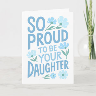 Tarjeta Para Mamá Orgullosa Hija Día de la Madre Flores Az