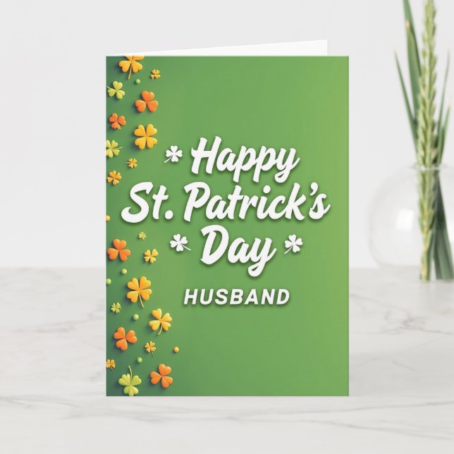 Tarjeta para Marido con Brillo Verde (Anverso)