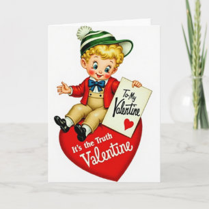 Tarjeta para mi chico vintage del día de San Valen