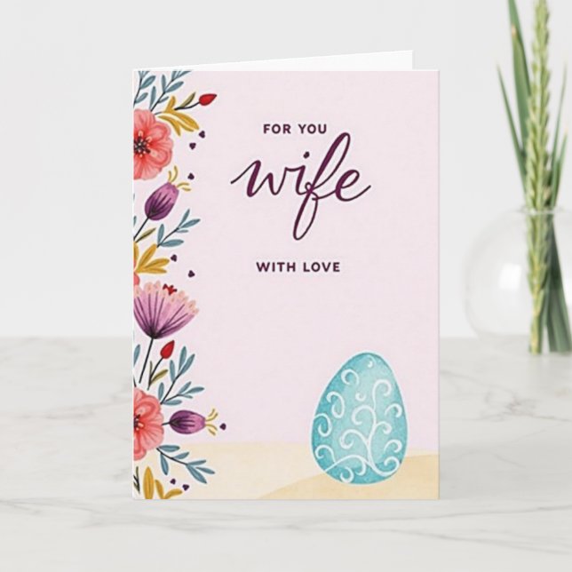Tarjeta para mi esposa con amor (Anverso)
