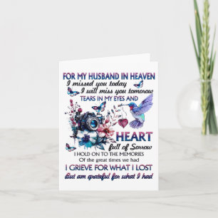 Tarjeta Para mi esposo en el cielo te extrañé hoy 