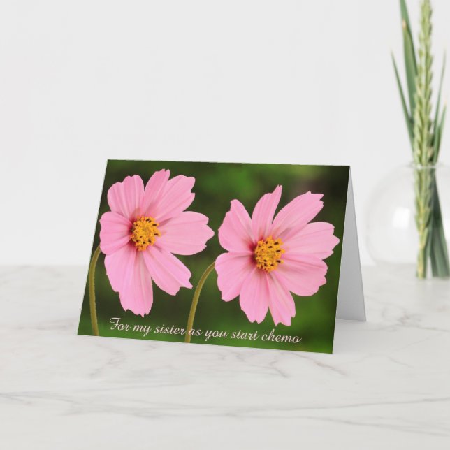 Tarjeta Para mi hermana Chemo sobre el cáncer (Anverso)