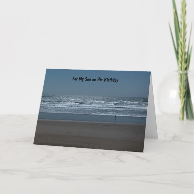 Tarjeta Para mi hijo en su cumpleaños (Anverso)