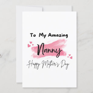 Tarjeta Para mi increíble niñera Feliz Día de la Madre
