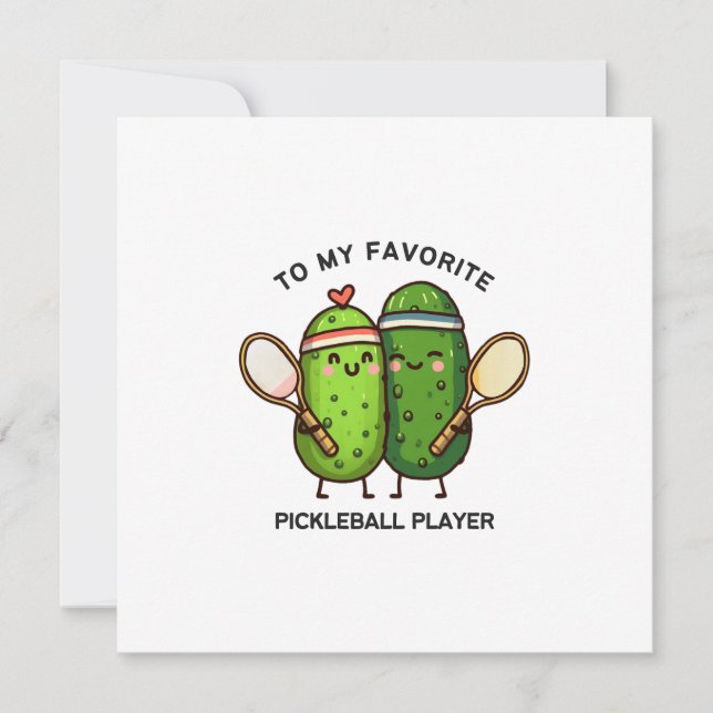 Tarjeta Para mi jugador de pickleball favorito (Anverso)