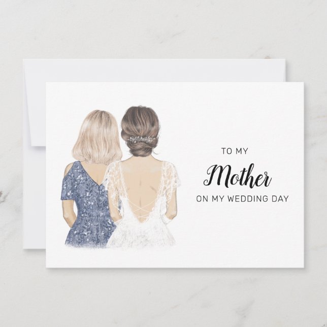 Tarjeta para mi madre el día de mi boda (Anverso)