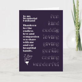 Tarjeta para mi maravilloso marido