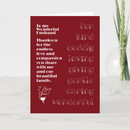 Tarjeta para mi maravilloso marido