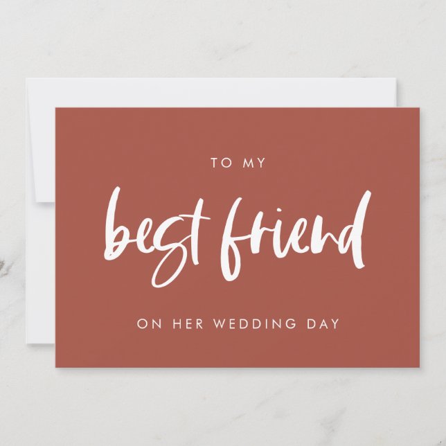 Tarjeta para mi mejor amiga el día de su boda (Anverso)