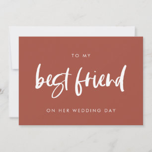 Tarjeta para mi mejor amiga el día de su boda