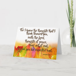 Tarjeta Para mí sé la escritura de Jeremiah KJV de los