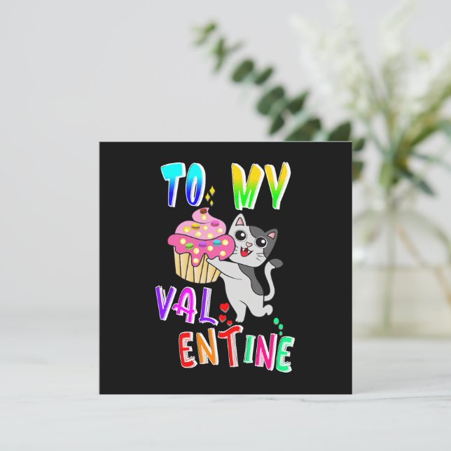 Tarjeta Para Mi Valentín (Anverso de pie)