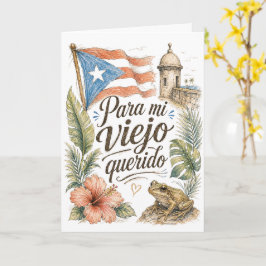 Tarjeta Para Mi Viejo Querido Puerto Rico Día del Padre