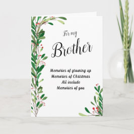 Tarjeta Para mis Navidades botánicos Brother Holiday Berry