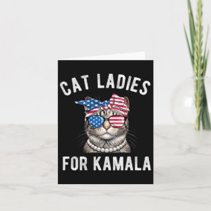 Tarjeta Para Mujeres De Gato Kamala Harris, Usa 2024