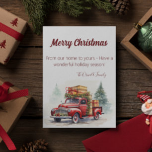Tarjeta para Navidades de camiones de Personalizab