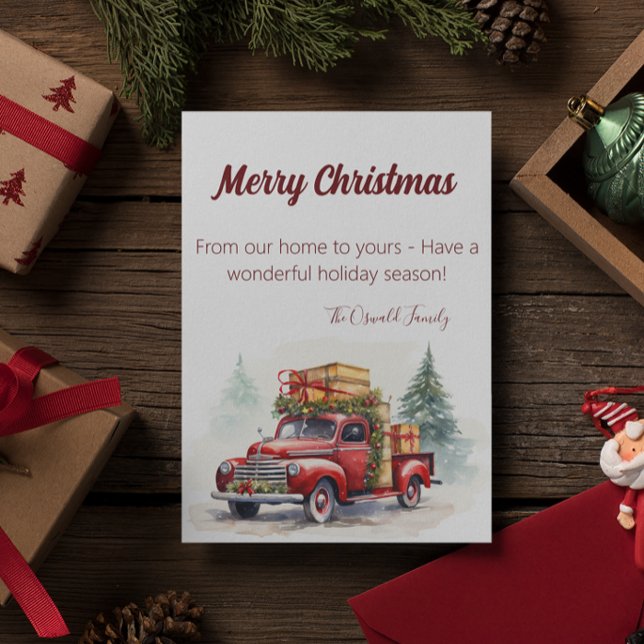 Tarjeta para Navidades de camiones de Personalizab (Subido por el creador)