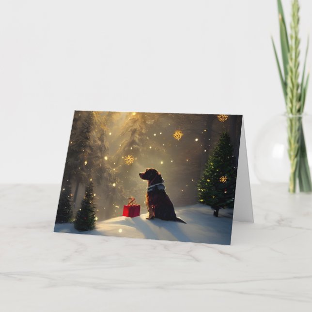 Tarjeta para Navidades de invierno con luz de invi (Anverso)