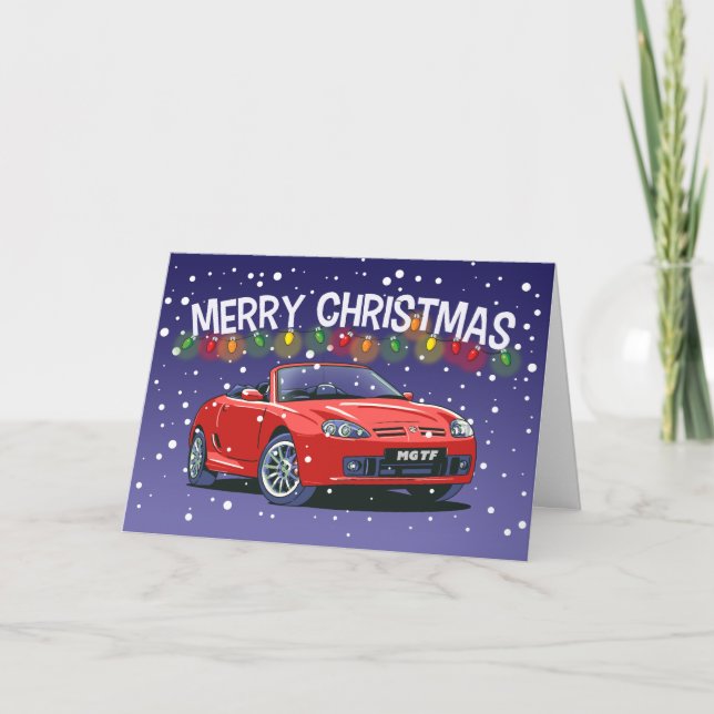 Tarjeta para Navidades de los autos deportivos bri (Anverso)