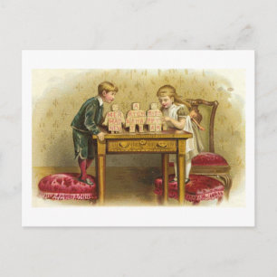 Tarjeta para Navidades de niños y juguetes