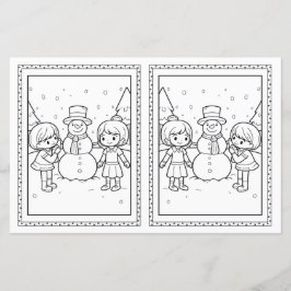 Tarjeta para Navidades de papel de Snowman
