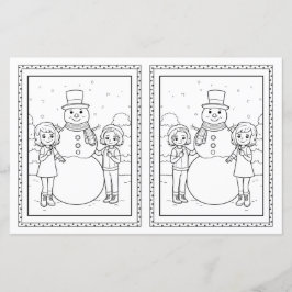 Tarjeta para Navidades de papel de Snowman